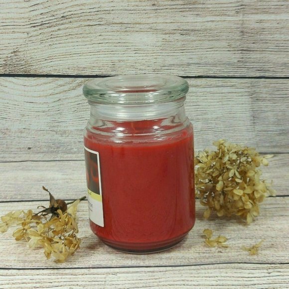 Scented Candles Apple Cinnamon Glass Jar Red Candle Home Décor Fragrance Gift - Picture 6 of 11